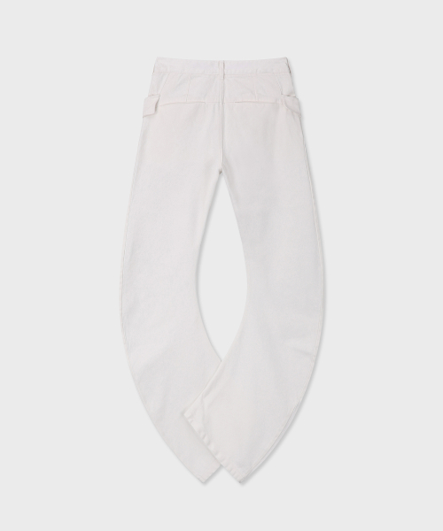 WASHED BANANA COTTON PANTS (WHITE)
