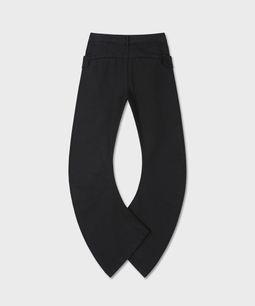WASHED BANANA COTTON PANTS (BLACK)