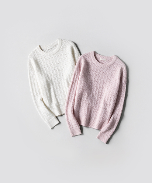 Diamond Knit Pullover RMKAG4TRT1