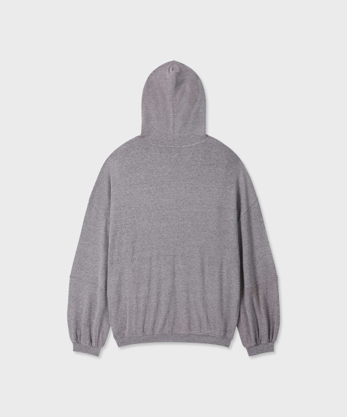 ANGORA SOFT HOOD ZIP-UP (GRAY)