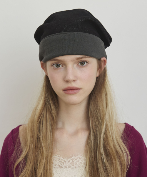 Reversible Two-Tone Beanie Hats_Charcoal