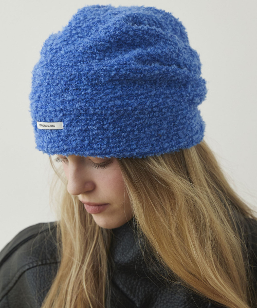Cozy FLUFFY Knit Beanie Hats_Blue