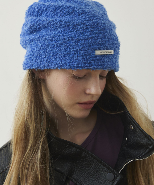 Cozy FLUFFY Knit Beanie Hats_Blue