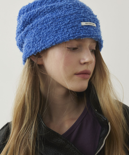 Cozy FLUFFY Knit Beanie Hats_Blue