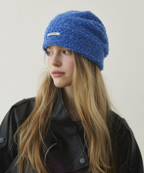 Cozy FLUFFY Knit Beanie Hats_Blue