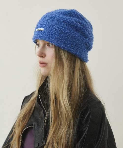 Cozy FLUFFY Knit Beanie Hats_Blue