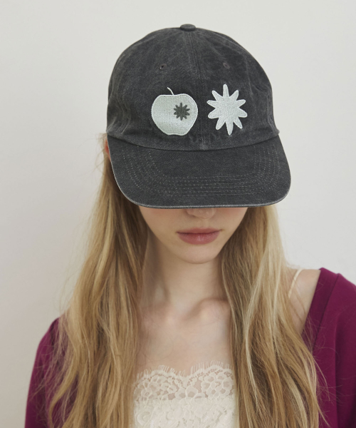 Apple Patch Logo Camp Cap Hats_Black