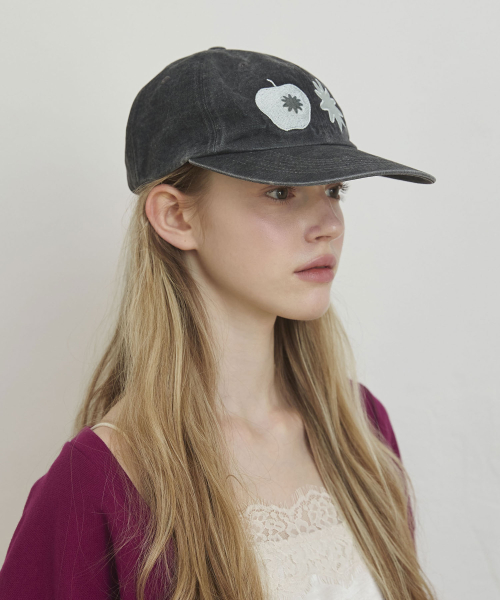 Apple Patch Logo Camp Cap Hats_Black