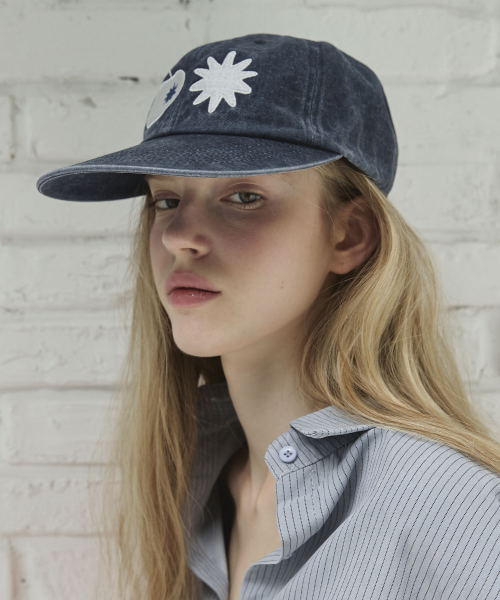 Apple Patch Logo Camp Cap Hats Navy