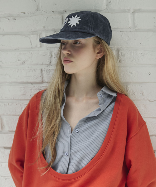 Apple Patch Logo Camp Cap Hats Navy