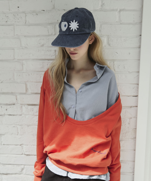 Apple Patch Logo Camp Cap Hats Navy