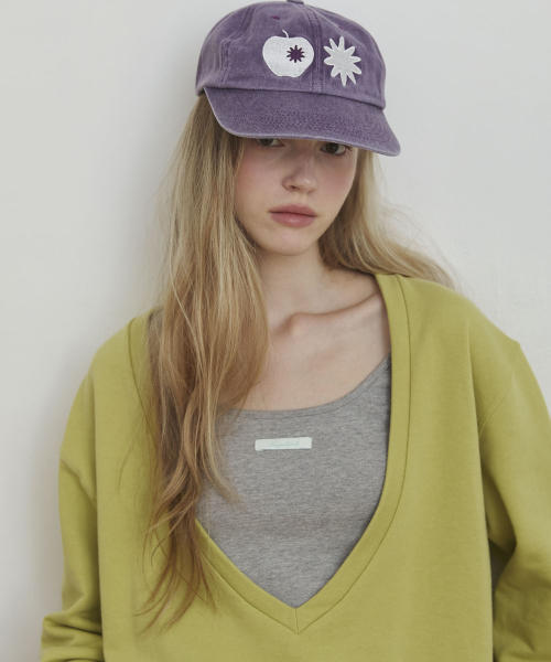 APPLE Patch Logo Camp Cap Hats_Purple