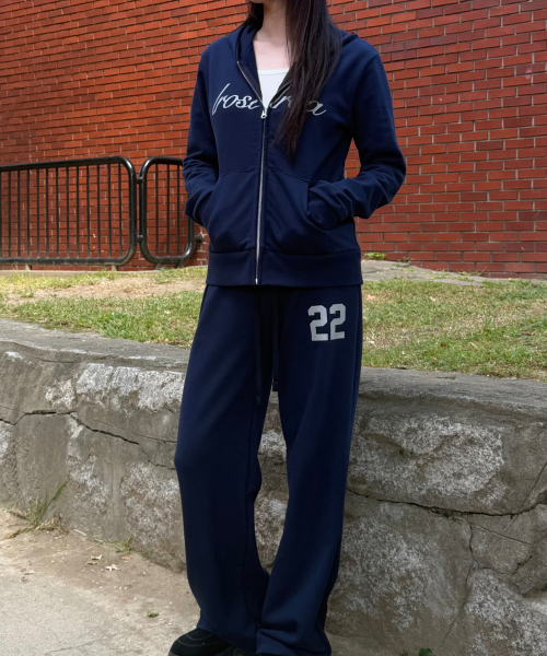 IR Lettering Slim Hoodie Zip-up (Plum)