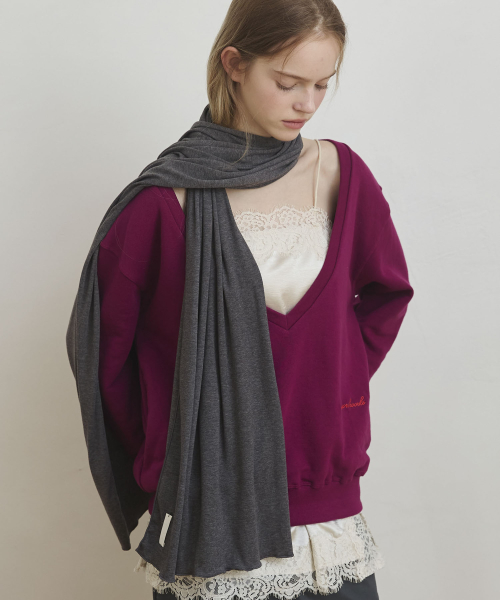 Modern Drape Long Mufflers Scarf_Gray