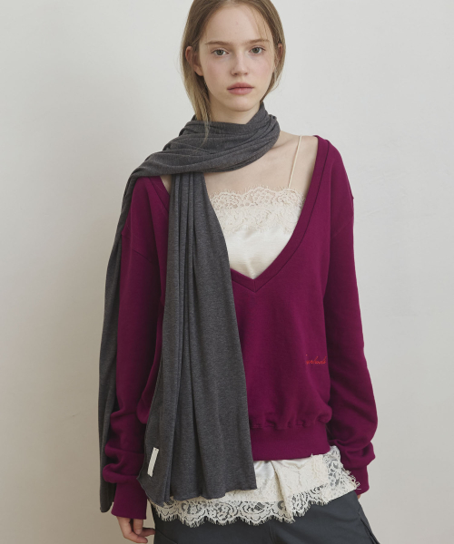 Modern Drape Long Mufflers Scarf_Gray