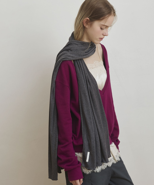 Modern Drape Long Mufflers Scarf_Gray