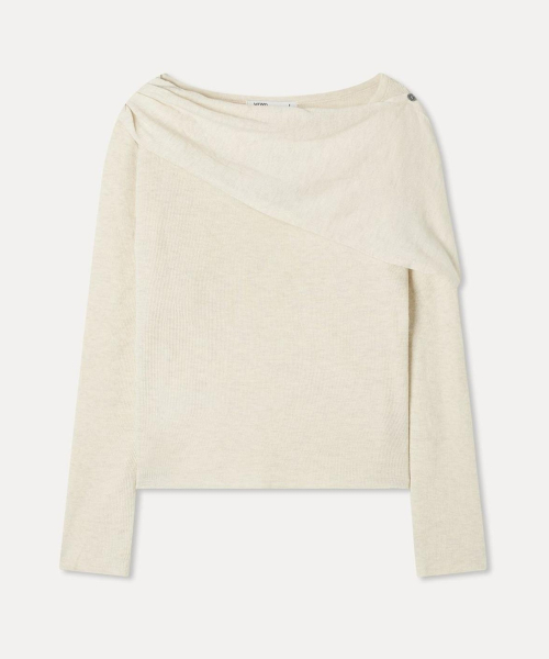 Shawl Layered Knit_MIWKAGT0AS