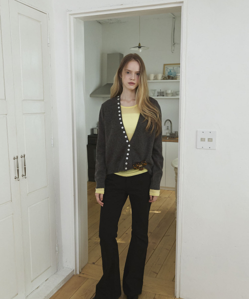 Sheer Layered Long Sleeve T Shirt_Lemon