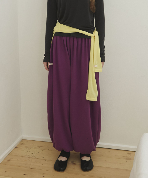 Balloon Fit Harem Pants_Purple
