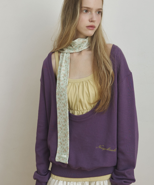 Wide U-Neck Sweat-Shirt_Purple