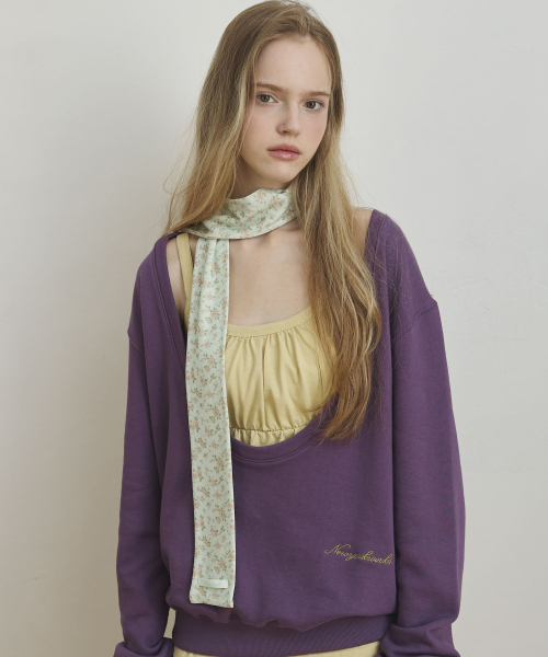 Wide U-Neck Sweat-Shirt_Purple