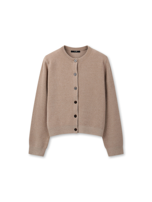 Womens Chenille Crew Neck Cardigans