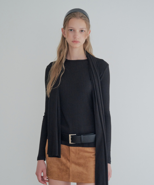 [SET] Smooth Touch T-Shirt & Muffler_Black
