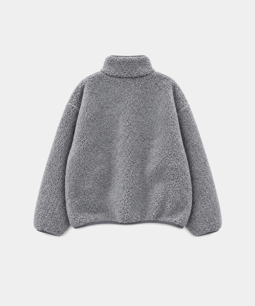 TEDDY FLEECE ANORAK JUMPER [GRAY]