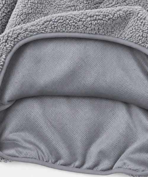 TEDDY FLEECE ANORAK JUMPER [GRAY]