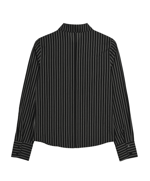 CONTRAST STRIPE SHIRT_BLACK