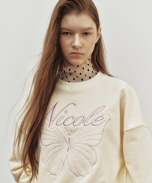 NICOLE BUTTERFLY SWEATSHIRT_CREAM PINK