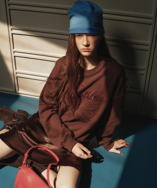 NICOLE BUTTERFLY SWEATSHIRT_BROWN