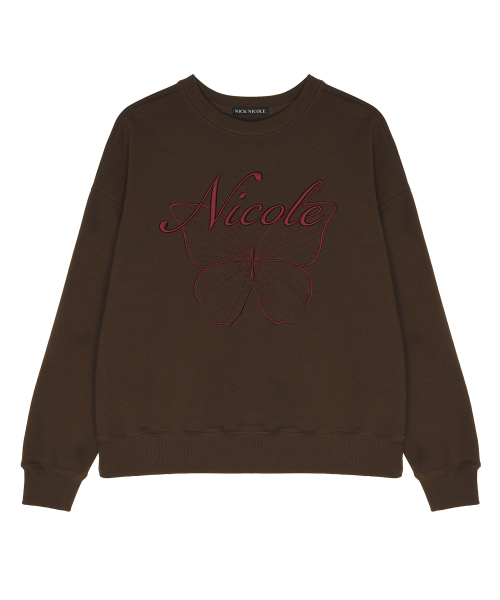 NICOLE BUTTERFLY SWEATSHIRT_BROWN