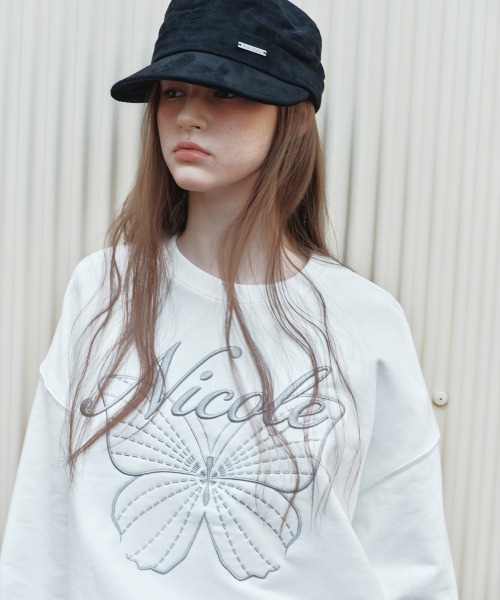 NICOLE BUTTERFLY SWEATSHIRT_IVORY SILVER