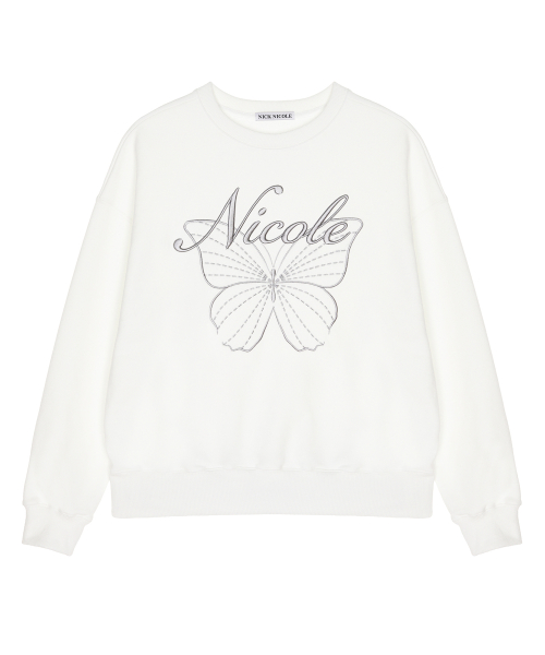 NICOLE BUTTERFLY SWEATSHIRT_IVORY SILVER
