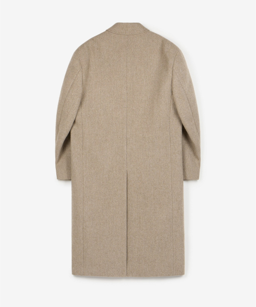 Herringbone Tailored Double Coat (Greyish Beige) TNCO6F102I2