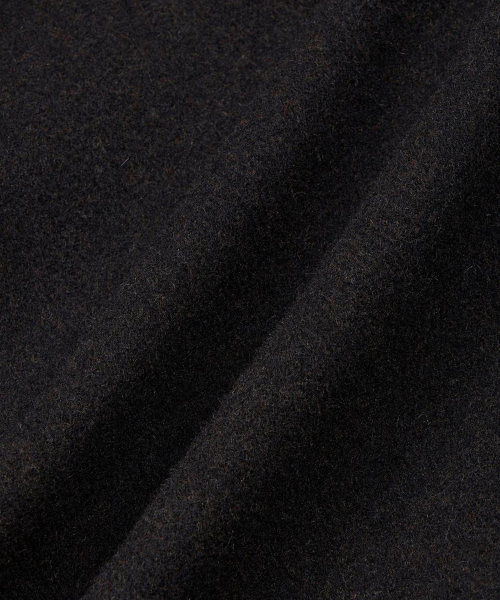 Virgin Wool Herringbone Balmacaan Coat (Dark Brown) TNCO6F100W2