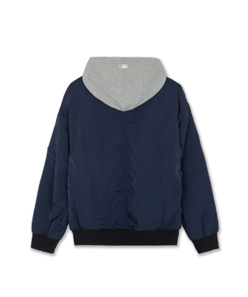 Nylon Hood Detachable Varsity Jacket