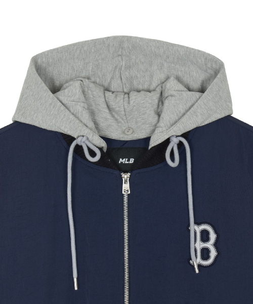 Nylon Hood Detachable Varsity Jacket