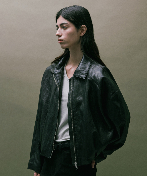 FAUX LEATHER BLOUSON JACKET