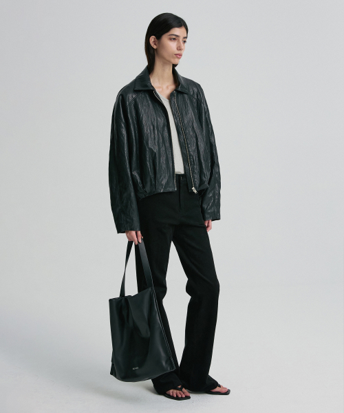 FAUX LEATHER BLOUSON JACKET