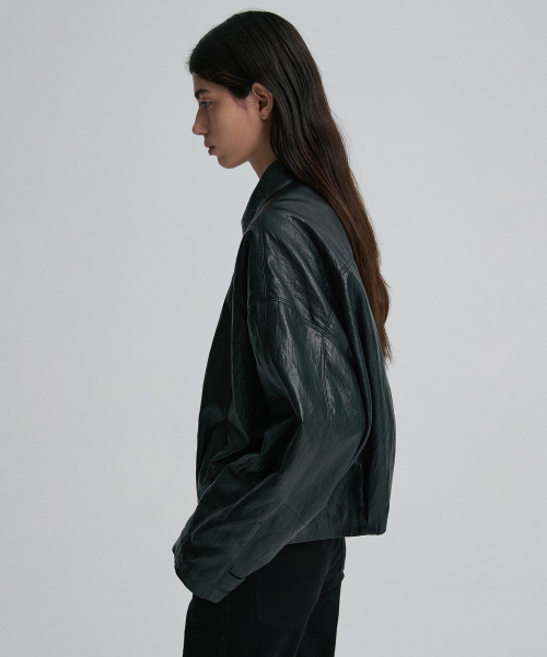 FAUX LEATHER BLOUSON JACKET