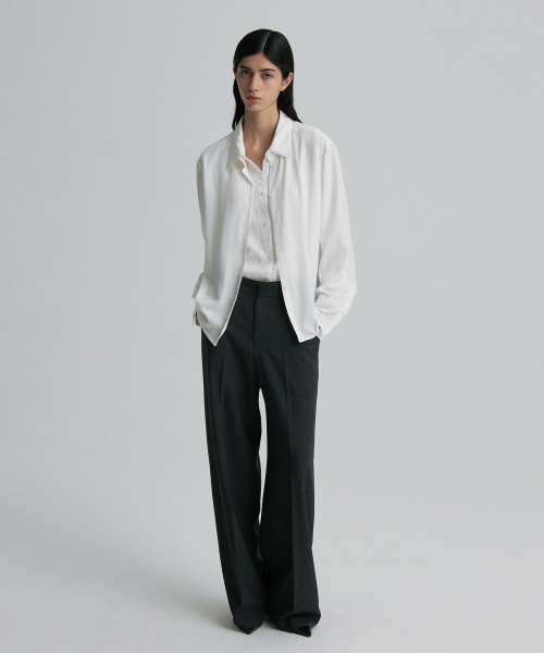 DOUBLE-COLLAR RELAXED SHIRT WHITE