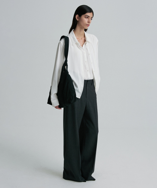 DOUBLE-COLLAR RELAXED SHIRT WHITE