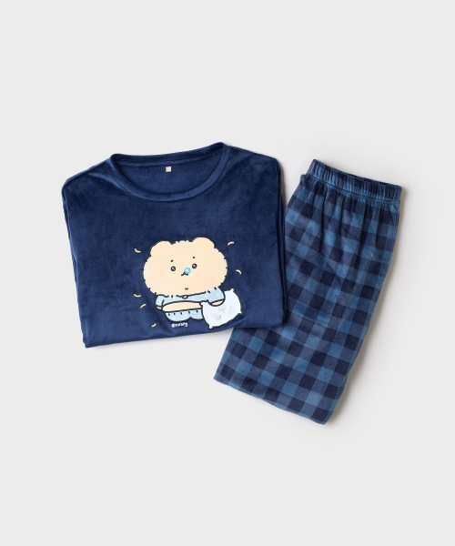 MANGGEUREOJIN GOM Round-Neck Pajamas (Blue)_SPPPG4VU14