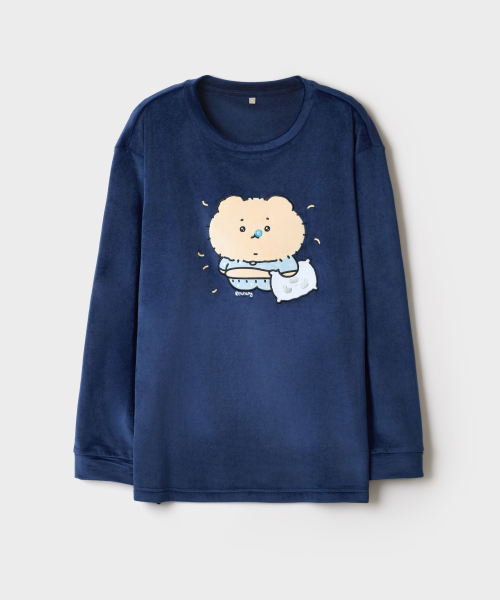 MANGGEUREOJIN GOM Round-Neck Pajamas (Blue)_SPPPG4VU14