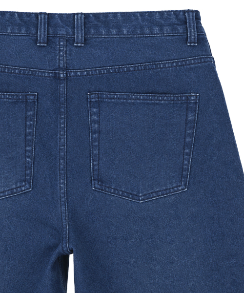 Indigo BARREL Denim Pants Blue