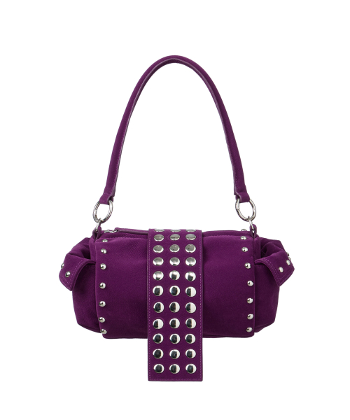 TWO-WAY STUD MINI BAG IN PURPLE