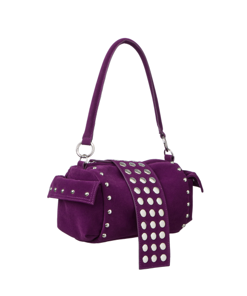 TWO-WAY STUD MINI BAG IN PURPLE