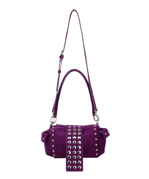 TWO-WAY STUD MINI BAG IN PURPLE